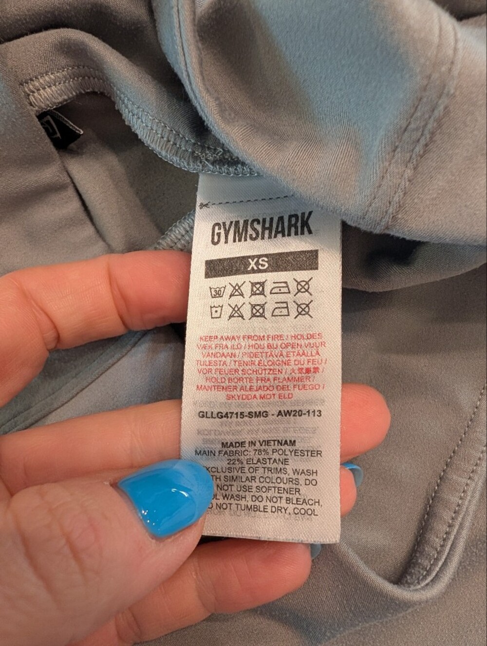 Gymshark Grey Kids Leggings with White Logo - Picture 4 of 5